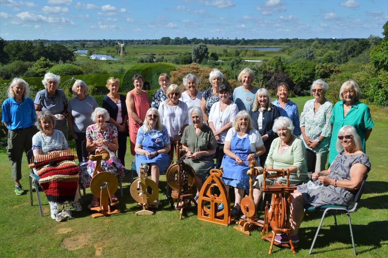 The Weavers, Spinners and Dyers at work at How Hill The Weavers, Spinners and Dyers at work at How Hill
